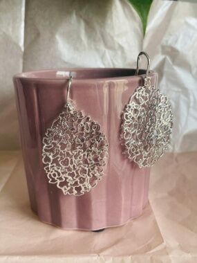 Tous Large Fan Lake Of Naked Bears Flat Cut Plates Hook Earrings Sterling Silver
